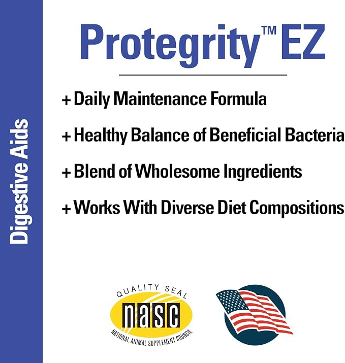 Vet Classics Protegrity EZ Probiotic Health Supplements for Dogs, Cats – Dog Digestive Support, Pet Gastrointestinal Health, Cat Stomach, Intestinal Balance – Pet Enzymes – 8 Oz. Powder