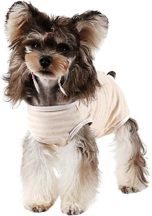 Etdane Dog Period Diapers Small Dog Sanitary Panties Period Suit for Male Female Dogs Diaper Cover for Heat Yellow/Small