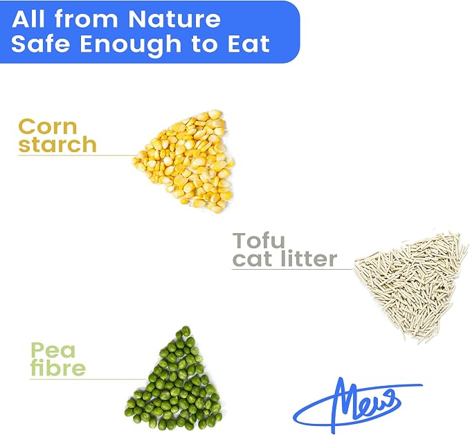 Tofu Cat Litter, Dr. PawPaw Clumping Cat Litter, Jasmine Scent 6 lb, Dust-Free Keep Kitty Tidy, Superior Odor Control Keep Step Fresh