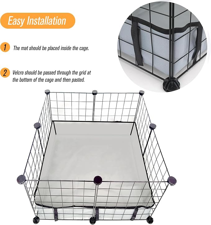 DZWLKJ Guinea Pig Cage Liner Tarp Bottom Waterproof and Washable Base Also for Rabbits, Bunny, Chinchesillas, Hedgehog, Ferrets and Other Small Animals(28x28 inches)