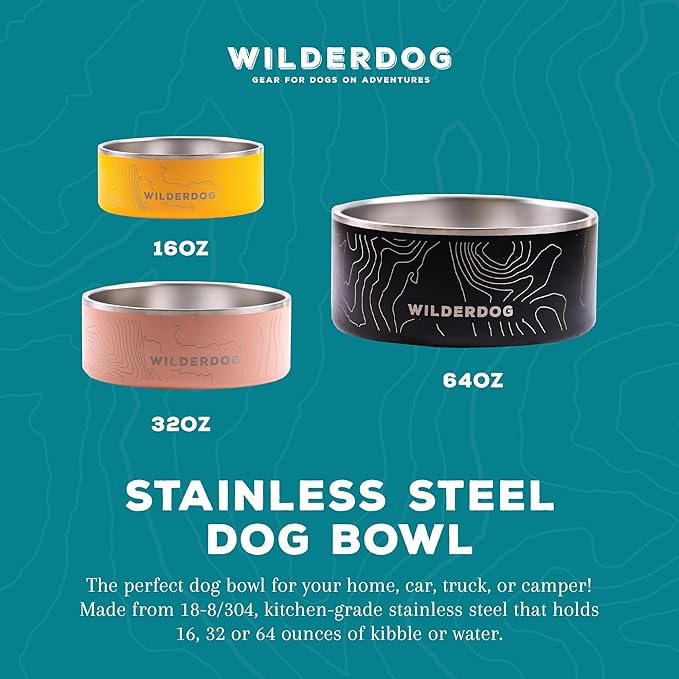 Widlerdog Stainless Steel Dog Bowl with Extra Durable Kitchen-Grade BPA-Free Stainless Steel with Non-Slip Rubber Ringed Bottom
