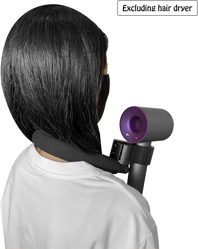 DAWAZ pet Grooming Dog Hair Dryer Water Blowing Machine Neck Hanging Bracket Universal Adjustment Free Your Hands (D3), BLACK