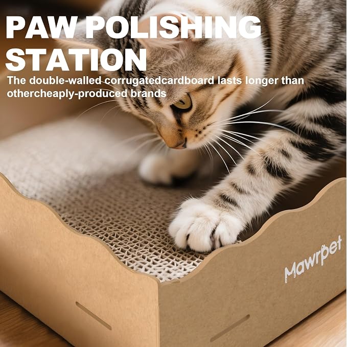 DIY Cat Scratcher Cardboard House, Scratching Cat Play House, a Versatile Box, Indoor Kitty Scratcher Hideout for One or More Cats Brown, Cat Tower Castle Tunnel 10 Parts