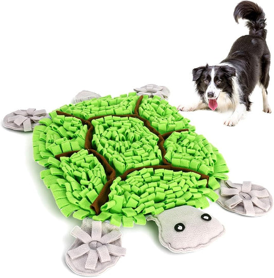 Snuffle Mat for Dogs, 28.8''x22.8'' Large Nose Work Mat, Dog Food Mat for Foraging and Mental Stimulation, Interactive Feeders for Boredom Relief (Green)