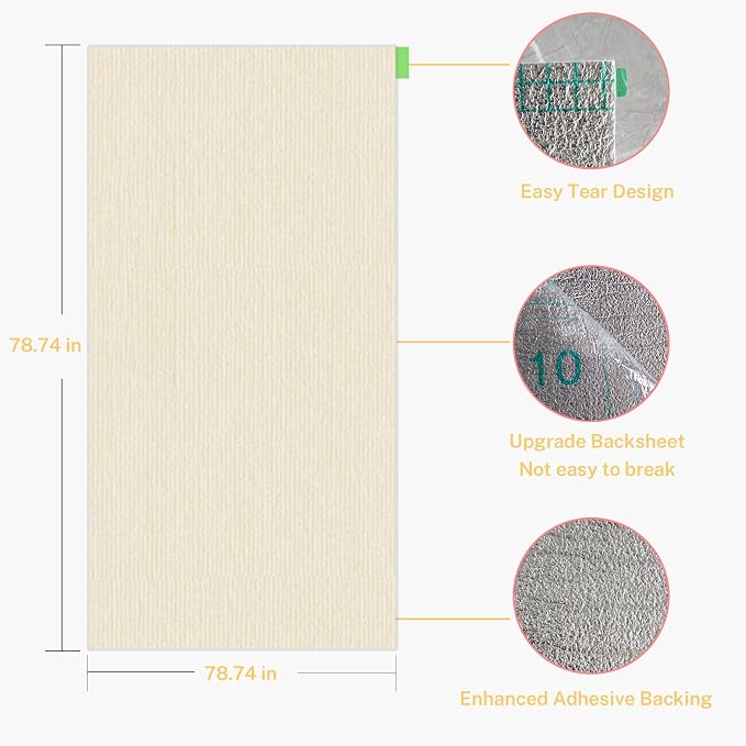 Cat Scratch Furniture Protector, 78.7x15.8inch Adhesive Cat Scratch Pad Deterrent for Furniture, DIY Climbing Cat Scratcher Couch Protector from Cat Claws Scratching for Indoor (White)