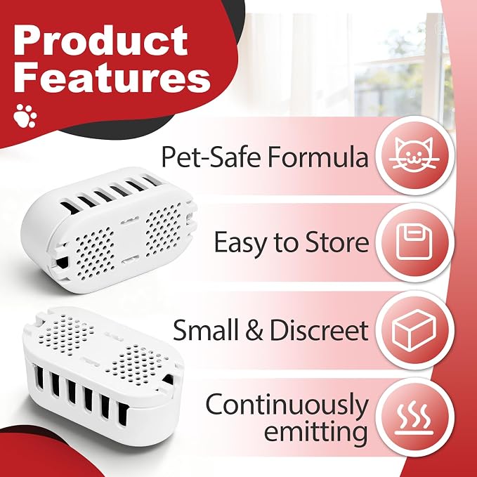6Pcs Cat Litter Box Deodorizer Cartridges Compatible with Ellenpent ICB019 & ICB020 Automatic Litter Box, Long-Lasting Odor Control, Charcoal Filter Replacement for Multi-Cat Households
