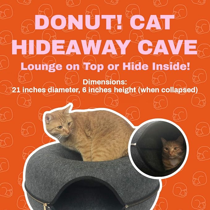Fat Cat Backpack Carrier with Space Capsule & Travel Donut Tunnel Bed - Airline Approved Cat Carrier & Cozy Hideaway Bed for Cats up to 25 lbs