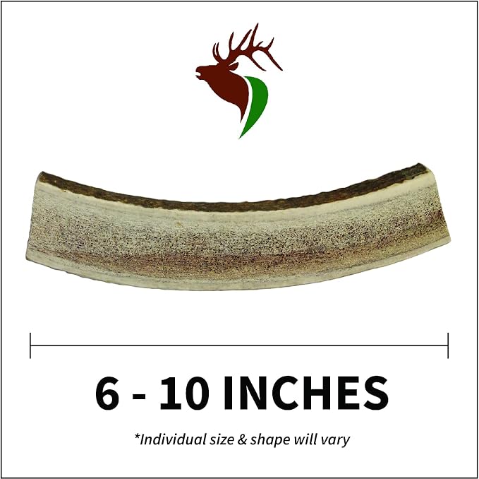 Elkhorn Premium Chews – Elk Antlers for Dogs, X Large (6-10") Split, 1 Pack, All Natural Dog Chew for X Large Dogs, Premium Naturally Shed Antler Bone for Aggressive Chewers, Sourced in the USA