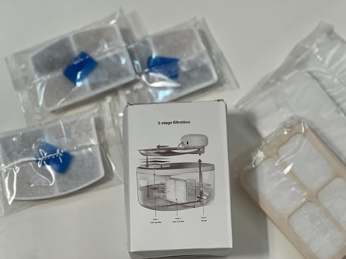 PetTop® Pumpless Cat Water Fountain + 3 Packs Filters