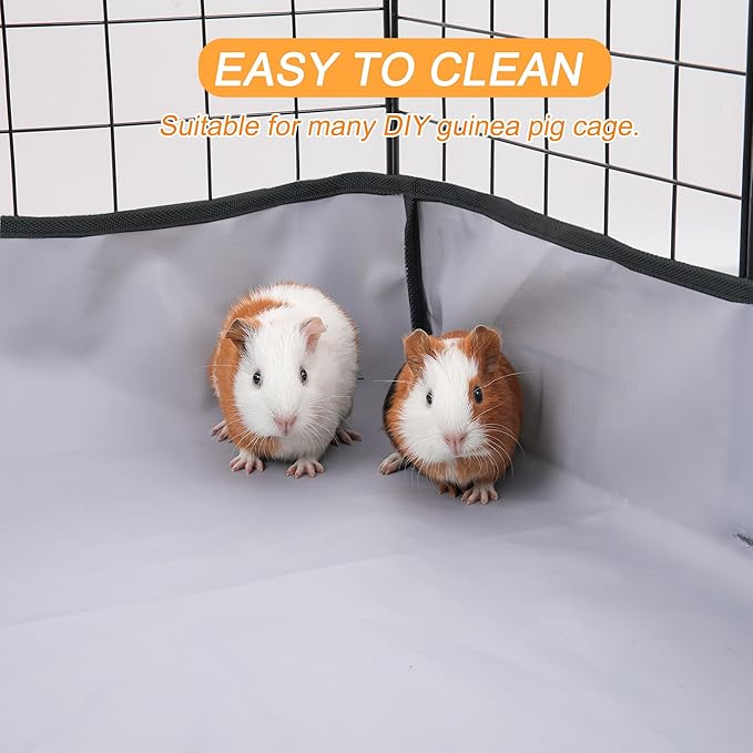 Guinea Pig Cage Liner Tarp Bottom Waterproof and Washable Base Also for Rabbits, Bunny, Chinchesillas, Hedgehog, Ferrets and Other Small Animals(12x12 inches)