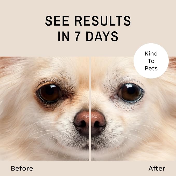 Eye Envy Tear Stain Remover Solution for Dogs. Gentle, Natural, Safe. Cleans Tear Stains. Recommended by AKC Breeders, Handlers, Groomers. 16 oz. Made in USA