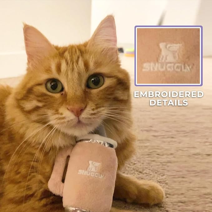 Haute Diggity Kitty Snuggly Cups Set, Plush Cat Toys Catnip Filled with Interactive Crackle Sound, Safe & Durable Toys for Cat & Kitten, 3 Pcs