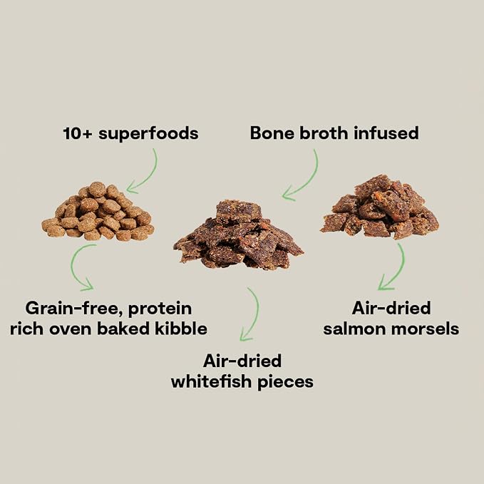 Open Farm, Epic Blend Grain Free High Protein Dry Dog Food, Probiotic Coated & Bone Broth Infused Kibble with Air Dried Meat & Organs, Salmon & Superfood Recipe, 18lb Bag