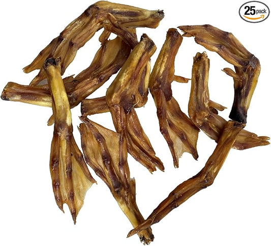 HDP Dehydrated Poltry Duck Feet Flavor:Duck Size:Pack of 25