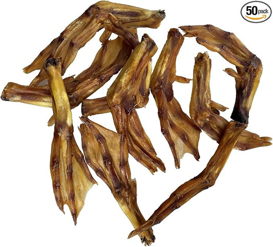 HDP Dehydrated Poltry Duck Feet Flavor:Duck Size:Pack of 50