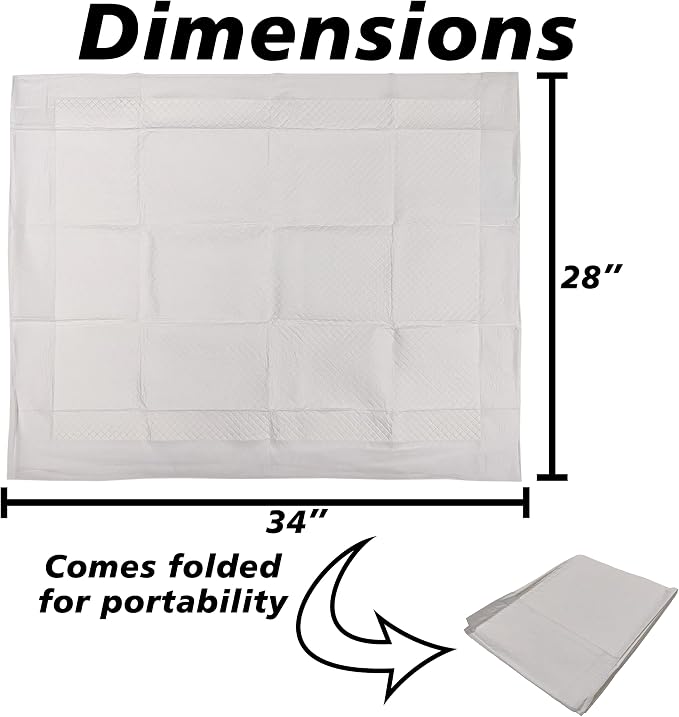 Ultra Absorbent - Leak-Proof Pee Pads for Dogs Rabbits and Cats (5 Layers) with Pheromone Attractant Scent to Improve Potty Training Success - (50 count) - X-Large - 28" x 34" by SciencePurchase