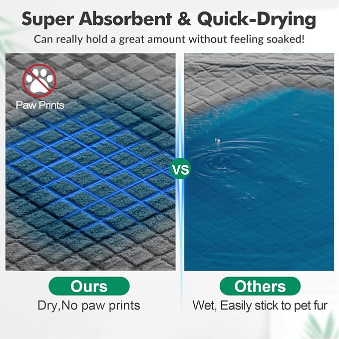 Upgraded Charcoal Puppy Pads, XXL 36’’x36’’ Pee Pads for Dogs, Super Absorbent Up to 12 Cups, Odor Control & Leak Proof Dog Training Pads for Surgery, Older,Puppy, 30 Counts