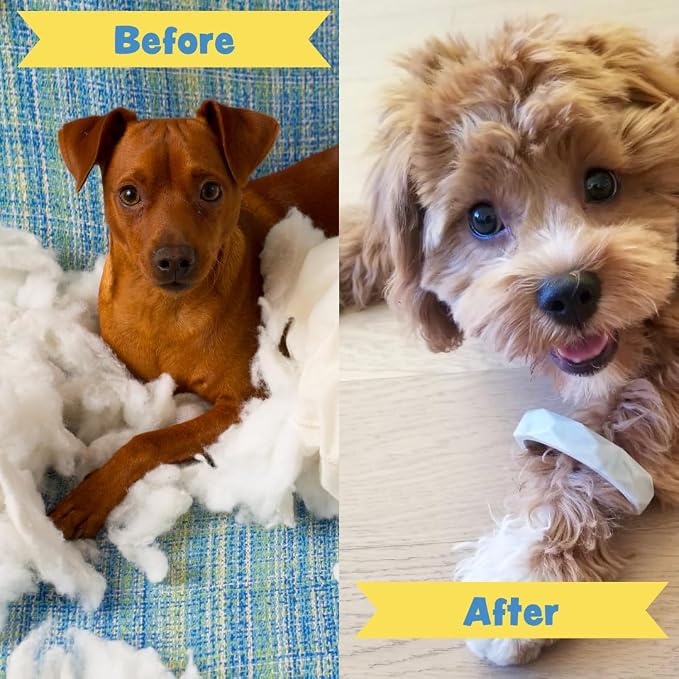 Puppy Teething Rings - 4 Pack, Bracelet Food Grade Silicone Chew Toys for Small Dogs-Medium Dog, Puppy Nipping Solution Toys, Chew Toys for Puppies 0-6 Months - I Heart The 80s