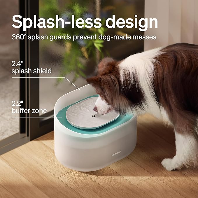 Bundle of PETLIBRO Dog Water Fountain, 2.1Gal/270oz Capsule Dog Fountain for Medium to Large Dogs, Anti-Splash, Ultra-Quiet + PETLIBRO Replacement Filters 4 Count Pack