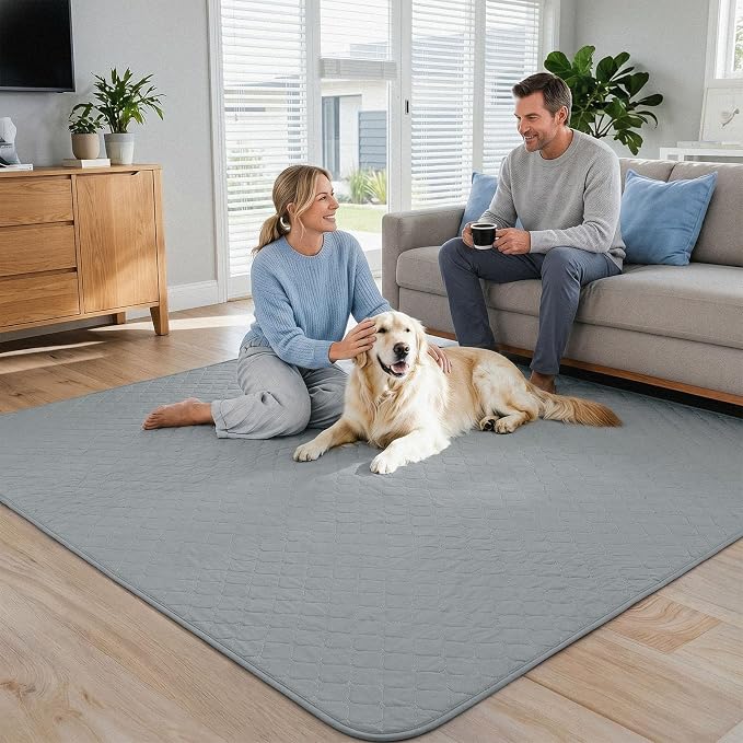 FXW Washable Pee Pads for Dogs, Puppy Pads with Super Absorbent, Specifically Designed for FXW Rollick/Homeplus 24inch 8 Panels Dog Playpen, 63" Square, Gray, 1 Pack