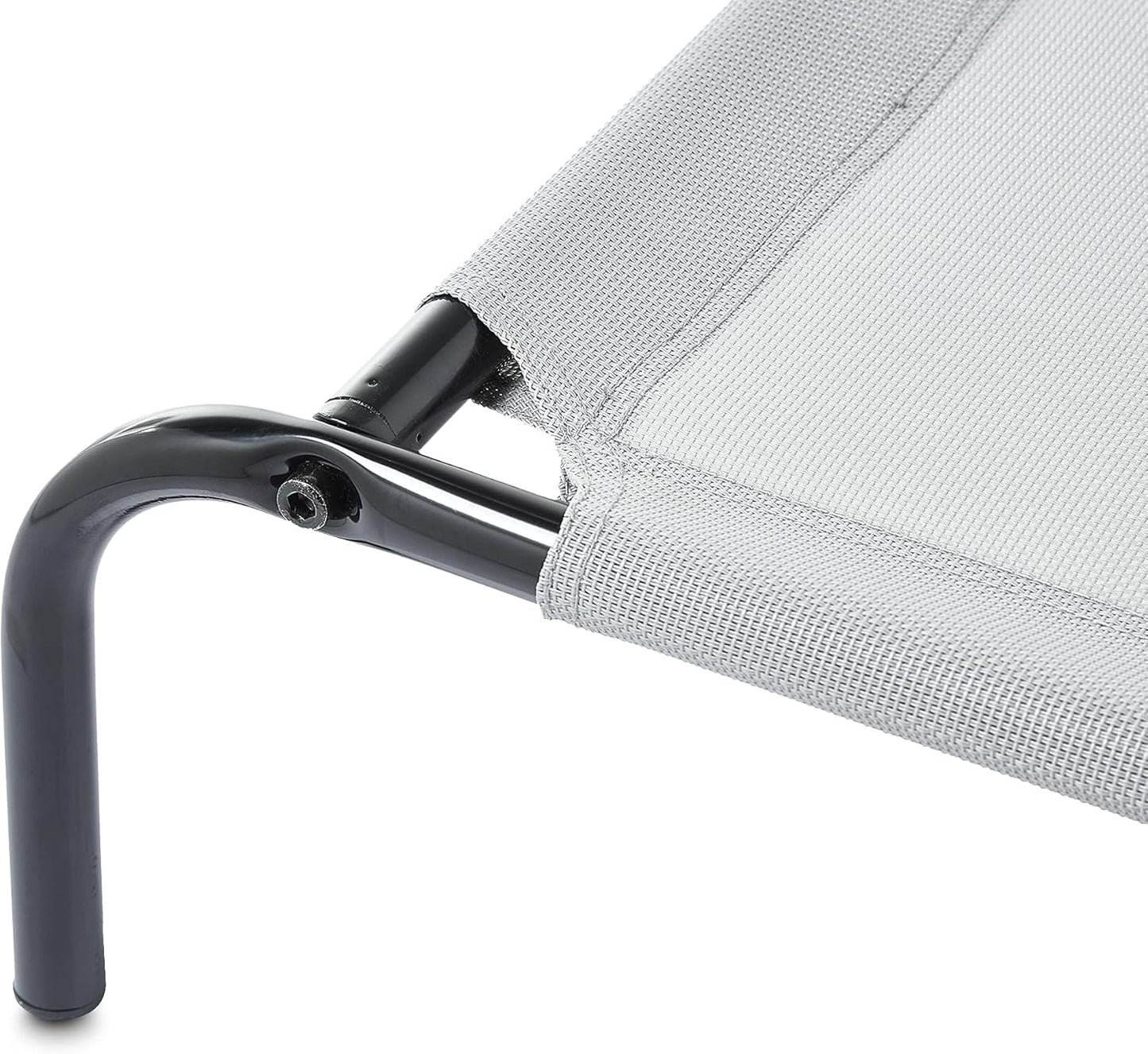 Amazon Basics Cooling Breathable Elevated Dog Bed with Metal Frame for Large Dogs, 51 x 31 x 8 Inch, Grey