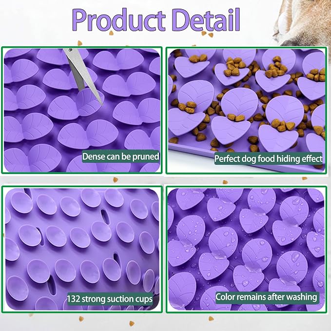 Silicone Snuffle Mat for Dog,Slow Feeder Lick Mat with Suction Cups for Slow Eating&Femont Silicone Snuffle Mat for Large Dogs