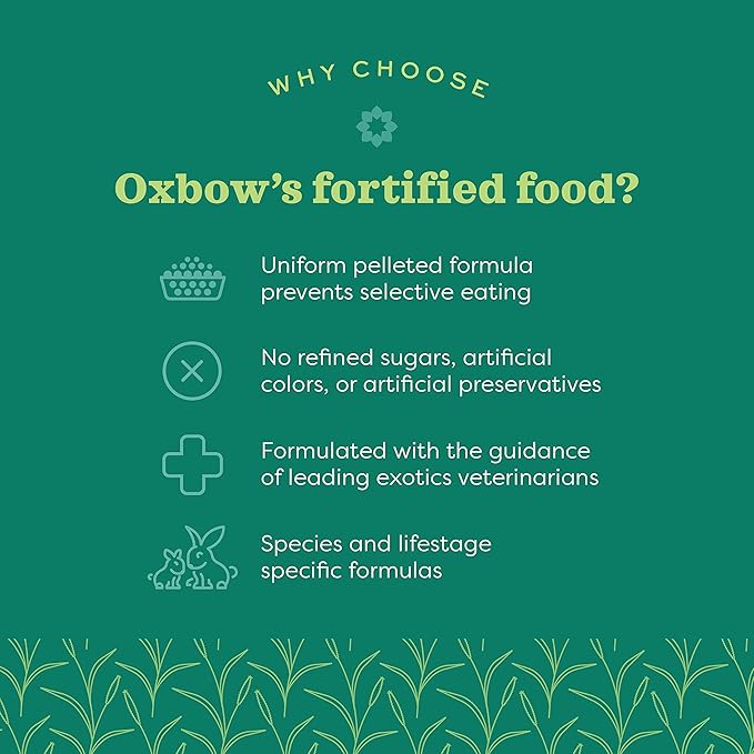 Oxbow Garden Select Rabbit Food, Adult, Made with Oxbow Timothy Hay for Rabbit, Bunny Food Pellets, Non-GMO, No Soy or Wheat, Small Animal Pet Products, Made in USA, High Fiber, 8 lb. Bag