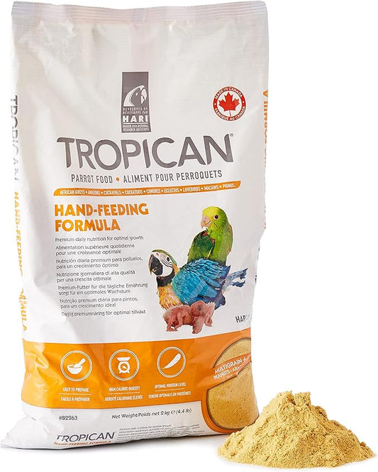 Hagen Tropican Hand Feeding Parrot Food, 4.4 lb. - Hari Baby Bird Food for Optimal Growth