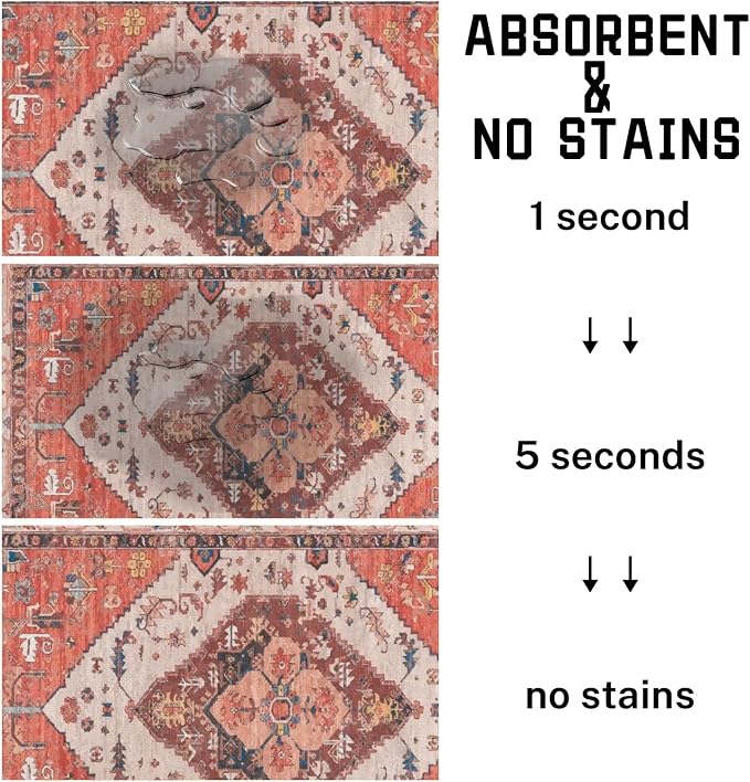 Absorbent Pet Dog Bowl Mat for Food and Water, Pet Cat Food Feeding Mat with Non Slip Rubber Backing, Dog Food Mats for Floors Waterproof, 17"x30"