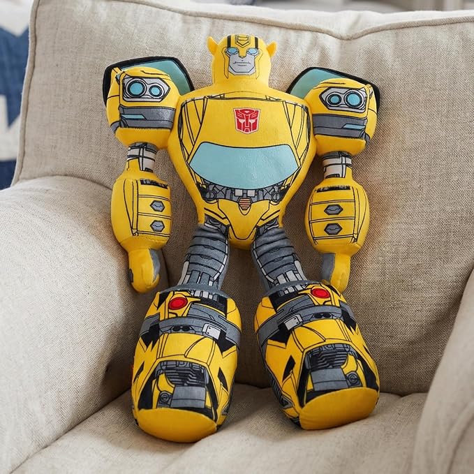 Transformer Bumblebee Kids Bedding Super Soft Cozy Cuddle Pillow, (Officially Licensed Product) by Franco