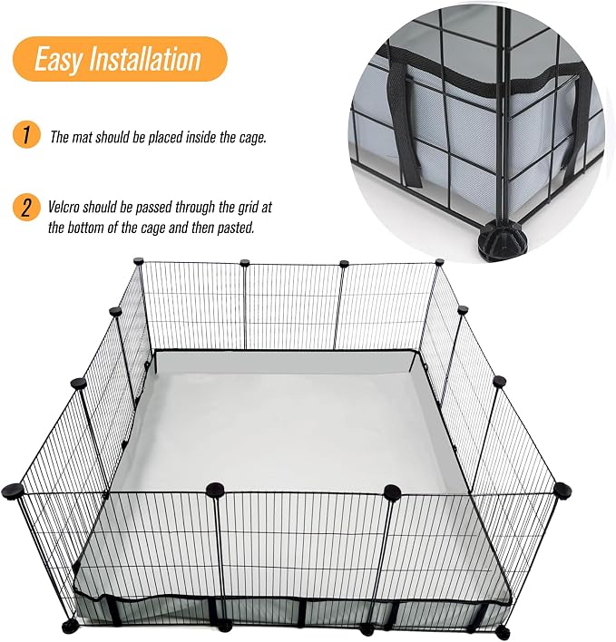 DZWLKJ Guinea Pig Cage Liner Tarp Bottom Waterproof and Washable Base Also for Rabbits, Bunny, Chinchesillas, Hedgehog, Ferrets and Other Small Animals(36x36 inches)