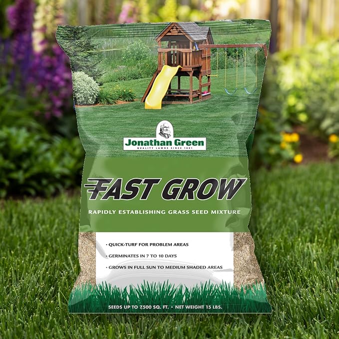 Jonathan Green (10810) Fast Grow Grass Seed - Cool Season Lawn Seed (25 lb)