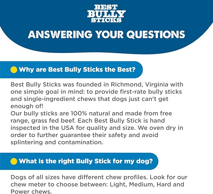 Best Bully Sticks 2-4 Inch Junior Bully Sticks for Dogs - 8 oz (Pack of 1) - Natural Grass-Fed Beef, Grain and Rawhide Free, Small Breeds, Puppies