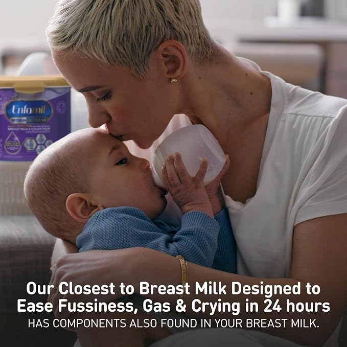 Enfamil Optimum Gentlease Baby Formula, Our Closest Formula to Breast Milk For Fussiness, Crying, Gas & Spit-up, Immune-Supporting Lactoferrin also found in Breast Milk, 19.5 Oz (Pack of 2)