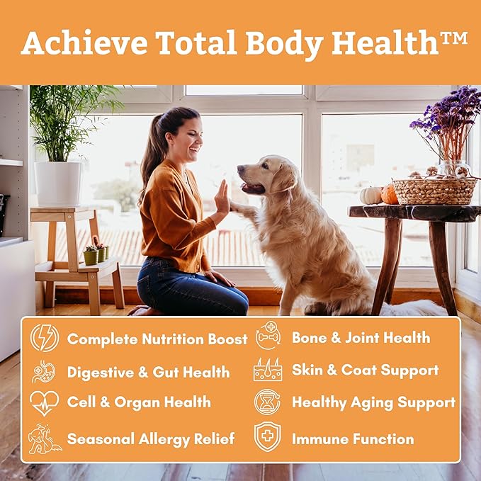 Wholistic Pet Organics Canine Complete - Dog Multivitamin Powder - 2 Lb - Daily Dog Vitamins and Supplements for Homemade Food - Immune System, Skin, Coat & Overall Health - All Breeds - 90 Scoops