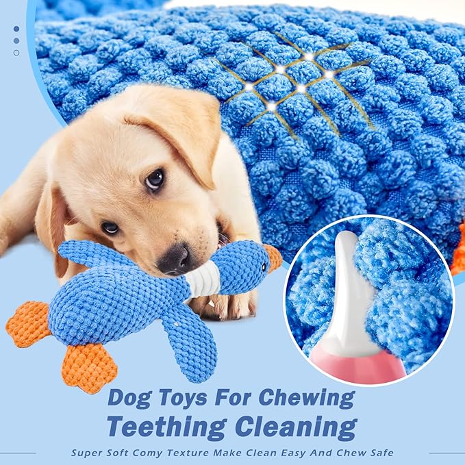 Vitscan Upgraded Goose Durable Dog Toys for Aggressive Chewers Small Medium Large Breed/Dog Chew Toy Crinkle Squeaky Plush Dog Puppy Chew Toys for Teething/Interactive Dog Toys
