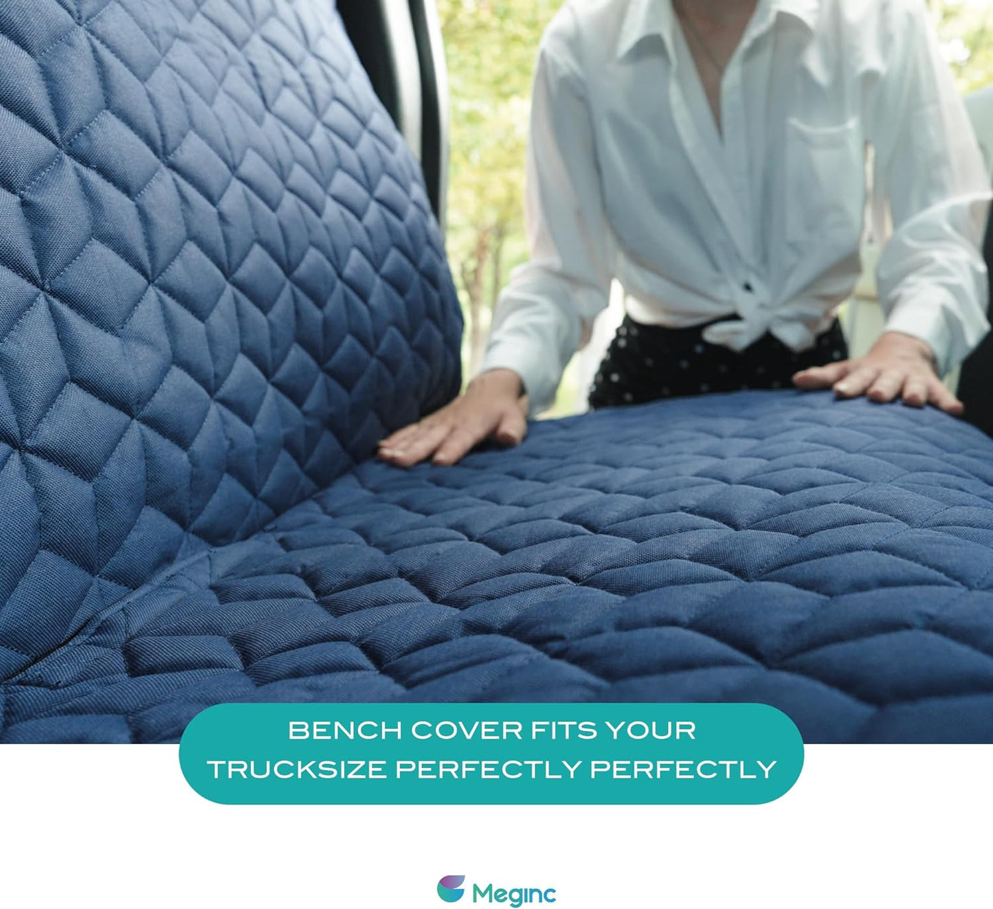 Dog Car Seat Covers for Back Seat, Heavy Duty Pet Bench Seat Covers for Trucks Waterproof Protector Back Seat Nonslip Dogs Car Seat Covers for Crew Cab/Ford F-Series/Ram 1500/Sierra/Silverado