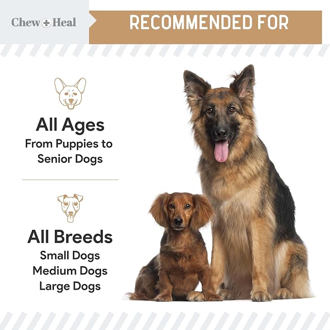 Dog Glucosamine Chews, 90 Count - Hip and Joint Supplement for Dogs - MSM, Chondroitin for Joint and Cartilage Health - Puppies and Seniors, Small and Large Breeds, Peanut Butter Flavor