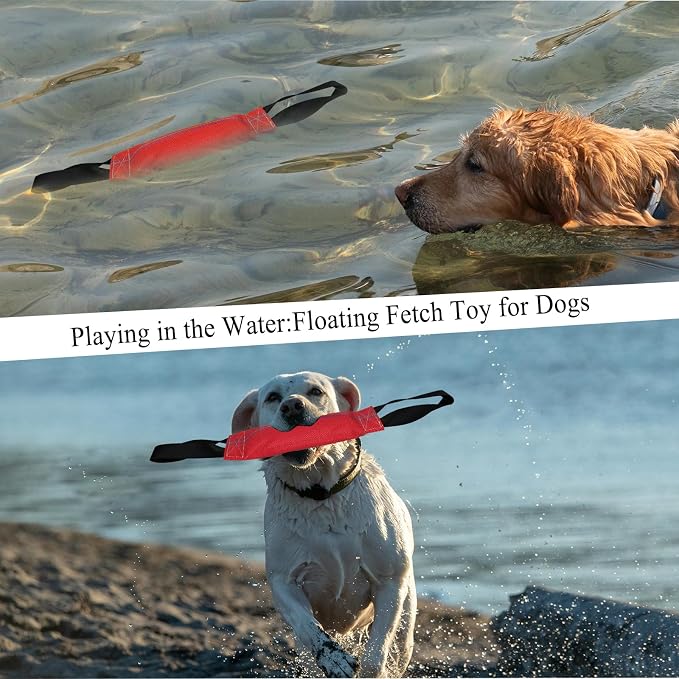 2-in-1 Floating Dog Toys & Dog Bite Tug Toy Interactive Pool Toys Fire Hose Tug Toys Tether Tug Outdoor Dog Toy,Tug of War Dog Toy for Self Play Interactive Pull Toy for Park,Yard, Lawn