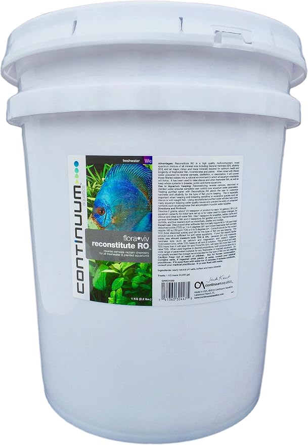 Continuum Aquatics Flora Viv Reconstitute RO – Reverse Osmosis Mineral Ion Supplement for Freshwater and Planted Aquariums