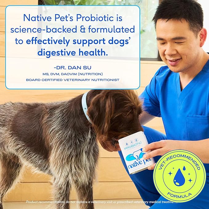 Native Pet Goat Milk Powder for Dogs (60 Scoops) & Probiotics for Dogs (30 Scoops) - Probiotics Powder for Digestive Health, Gut Support, & Immune Boost - Organic Goat Milk Powder