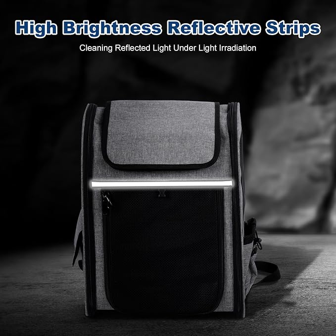 Pet Carrier Backpack for Cats, Dogs and Small Animals, Expandable Portable Pet Travel Carrier, Up to 18 Lbs, Super Ventilated Design, Airline Approved for Traveling, Hiking, Camping