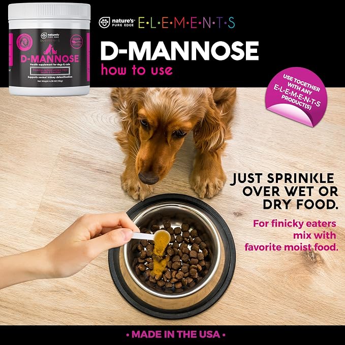 D-Mannose Supplement with Real Chicken for Dogs and Cats. Use for Immediate and Preventative Treatment of Bladder and Urinary Tract Infections UTIs. Stop Kidney Stones. Extra Strength 115 Grams.