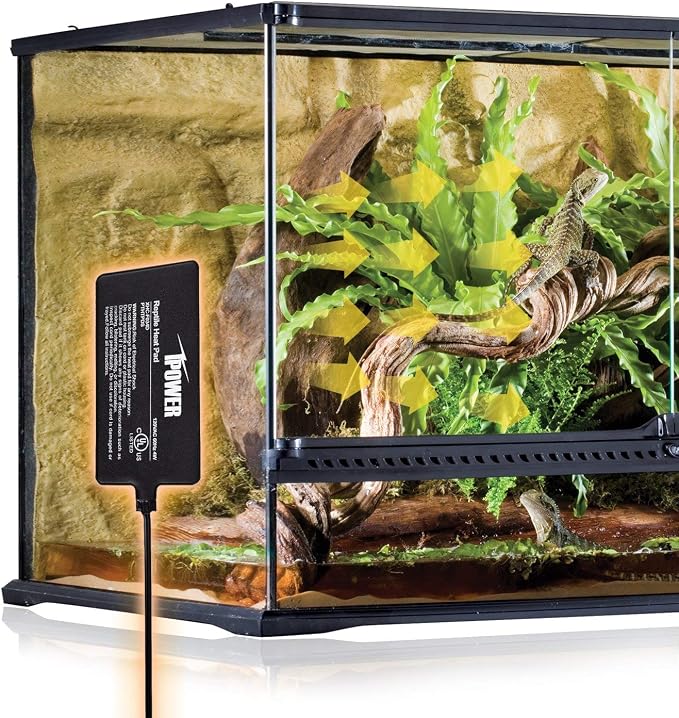 iPower Reptile Heat Pad 4W Under Tank Terrarium Warmer Heating Mat for Turtles Lizards Frogs and Other Small Animals, 4x7 Inch