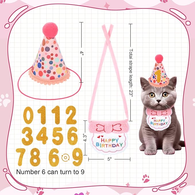 Zopeal 38 Pcs Graduation Cat Toy Set Interactive Cat Toys Pack Including Cats Gift Basket Feather Teaser Wand Plush Gift Outfit Mice Crinkle Balls and Pet Bell Balls, Puzzle for Indoor(Pink)