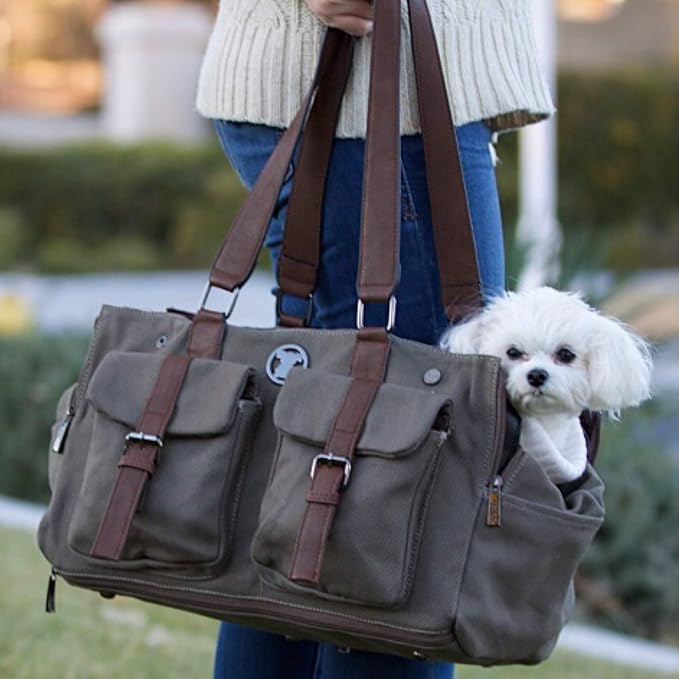 SHELL TOTE (ONLY for use with MISO PUP's Interchangeable BASE PET CARRIER, WEEKEND CANVAS GREEN)