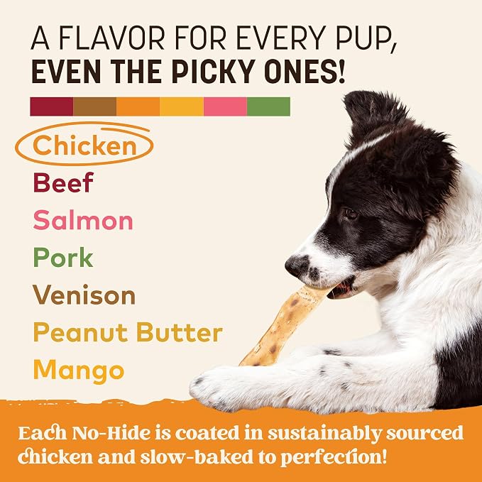 Earth Animal No Hide Strips - Natural Rawhide Free Dog Chew Strips, Chicken - 10 Count Value Pack