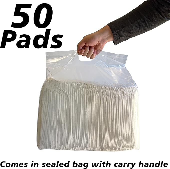 Ultra Absorbent - Leak-Proof Pee Pads for Dogs Rabbits and Cats (5 Layers) with Pheromone Attractant Scent to Improve Potty Training Success - (50 count) - X-Large - 28" x 34" by SciencePurchase