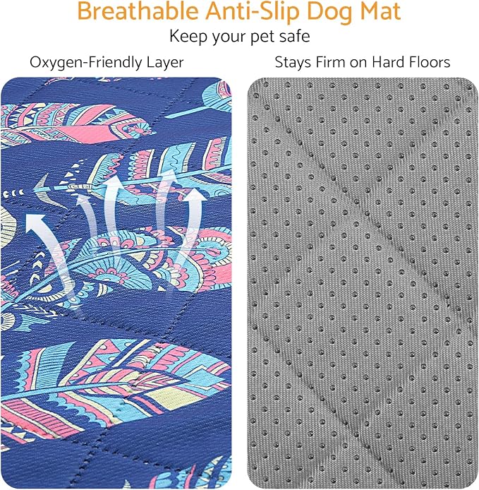 Quick Absorbing Anti-Slip Odor-Resistant Small Pet Cage Liner 48*24in 4pc Washable Reusable Pee Pad for Guinea Pig/Rabbit Cage, Hamster Playpen - Protects Floors/Carpets,