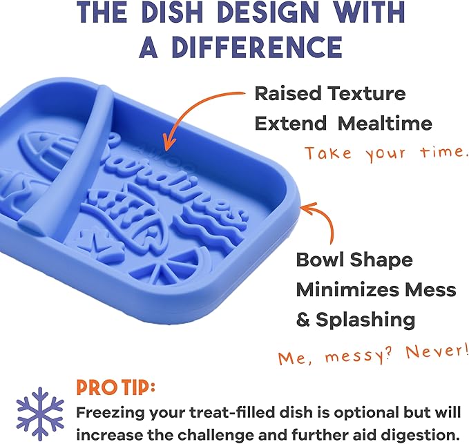 Lick Dish and Sardina Bundle - Silicone Lick Mats + Slow Feeders for Cats & Small Dogs - Non-Slip Designs with Suction Cups - Dishwasher Safe - Extend Mealtimes and Reduce Anxiety - For Wet & Dry Food